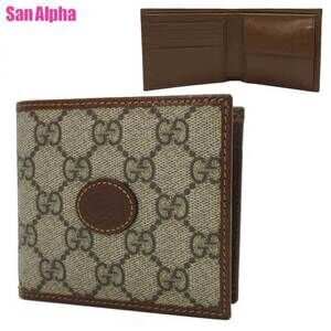 Gucci Bifold Wallet INTERLOCKING GG SUPREME Beige Tan Brown